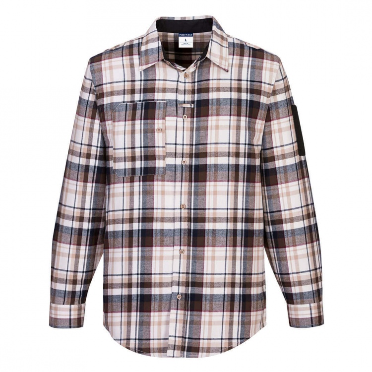 Portwest KX370 - KX3 Contemporary Check Work Shirt 100% Cotton 165g